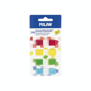 Marque-Pages Transparents avec Distributeur 140 pcs 4 couleurs - MILAN - Rougier et Plé