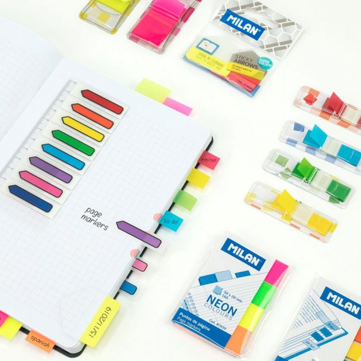 Bloc de Marque-Pages Flèche 120 pcs 8 couleurs - MILAN - Rougier et Plé