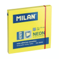 Bloc de 100 Notes Adhésives 76 x 76 mm Jaune Fluo - MILAN - Rougier et Plé