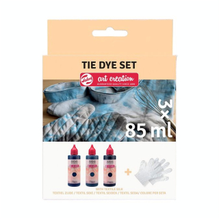 Teinture Soie Tie & Dye 3 x 85 ml Kit Noir - Talens Art Creation - Rougier et Plé