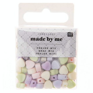 Perles Made by Me 165 pcs Cœur Pastel - Rico Design - Rougier et Plé