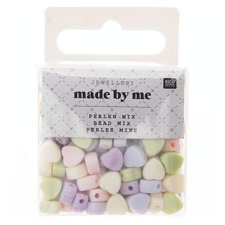 Perles Made by Me 165 pcs Cœur Pastel - Rico Design - Rougier et Plé