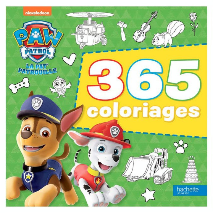 Livre de coloriage La Pat’ Patrouille 365 coloriages - Hachette - Rougier et Plé
