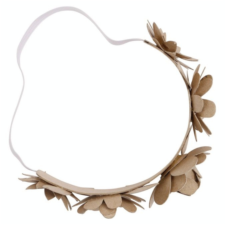 Couronne de Fleurs en Papier Mâché 16 x 9 x 3 cm - Décopatch - Rougier et Plé