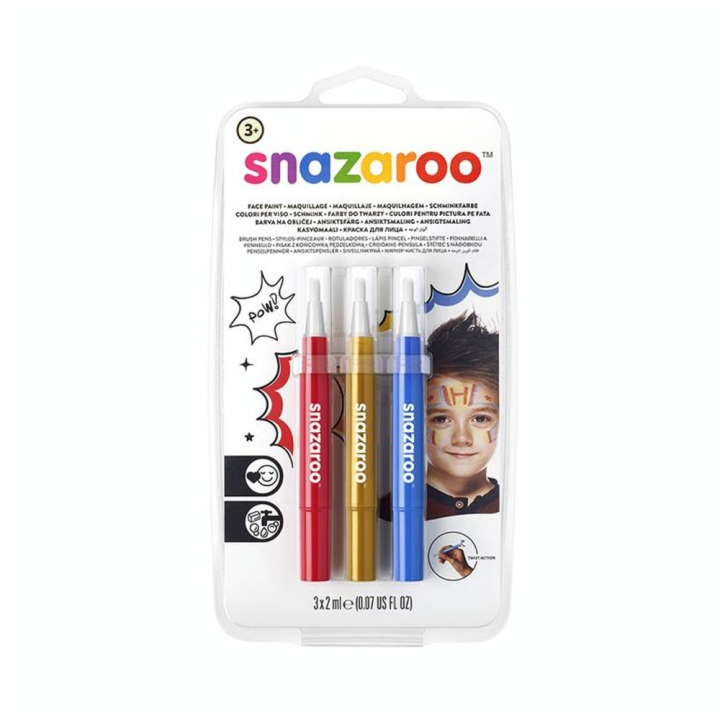Maquillage Set de 3 Stylos Pinceaux Aventure - Snazaroo - Rougier et Plé