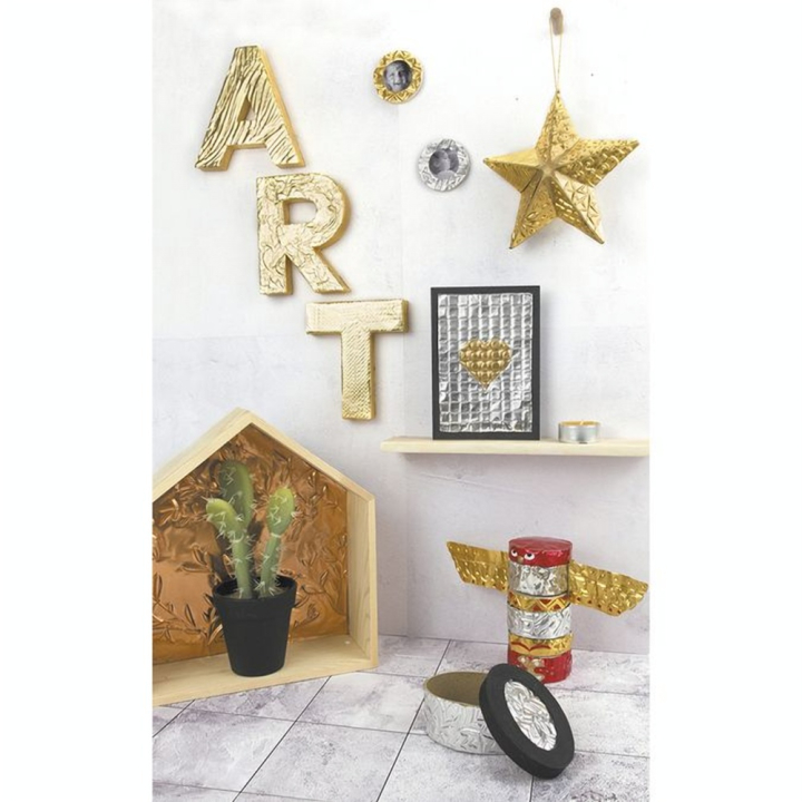 Feuilles de métal à repousser Assortiment couleurs x 5 pcs - Graine Créative - Rougier et Plé