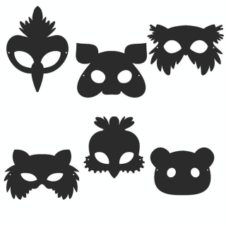 Masque à gratter Enfant 6 pcs Animaux - Graine Créative - Rougier et Plé