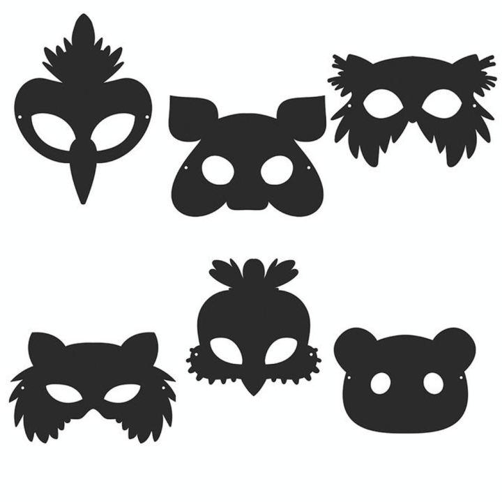 Masque à gratter Enfant 6 pcs Animaux - Graine Créative - Rougier et Plé
