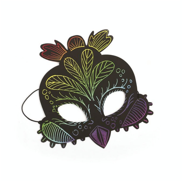 Masque à gratter Enfant 6 pcs Animaux - Graine Créative - Rougier et Plé