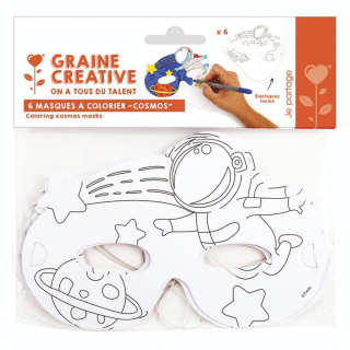 Masque en carton Enfant 6 pcs Cosmos - Graine Créative - Rougier et Plé