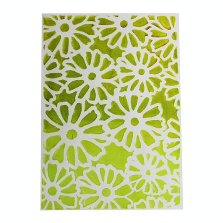 Pochoir Fleurs pour Impression 12.7 x 17.8 cm - Gelli Arts - Rougier et Plé