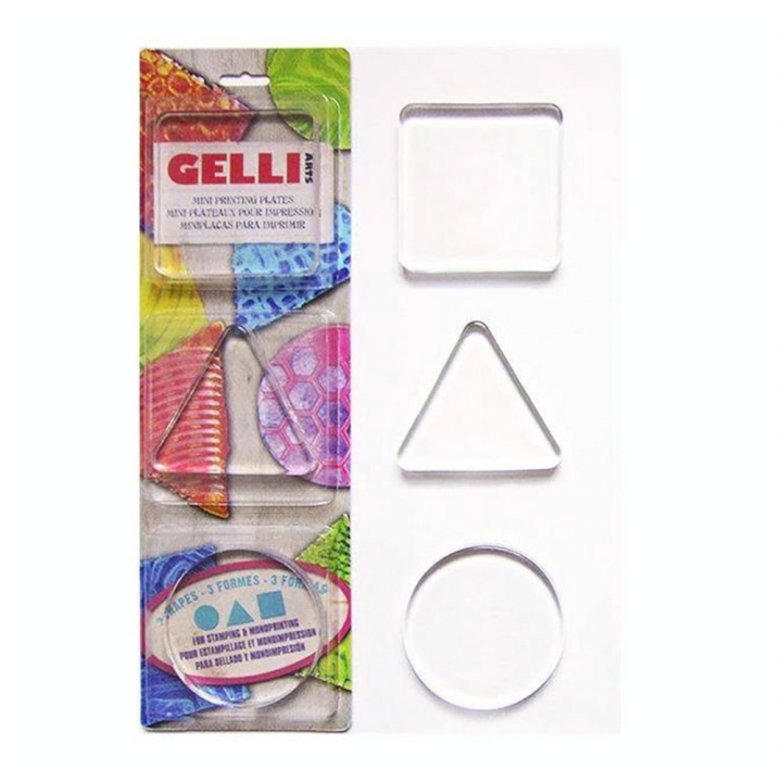Plaques de Gel pour Impression Mini Rond, Carré, Triangle - Gelli Arts - Rougier et Plé
