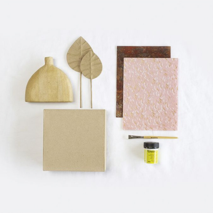 Mini Kit Ma Bulle Créative Vase et Feuilles - Décopatch - Rougier et Plé