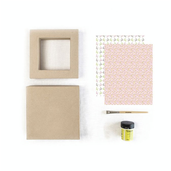 Mini Kit Ma Bulle Créative Cadre recto/verso - Décopatch - Rougier et Plé
