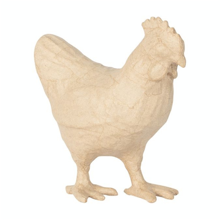 Poule en Papier mâché 18 x 8.5 x 19 cm - Décopatch - Rougier et Plé