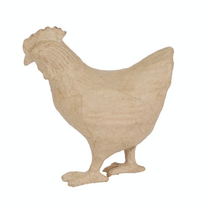 Poule en Papier mâché 18 x 8.5 x 19 cm - Décopatch - Rougier et Plé