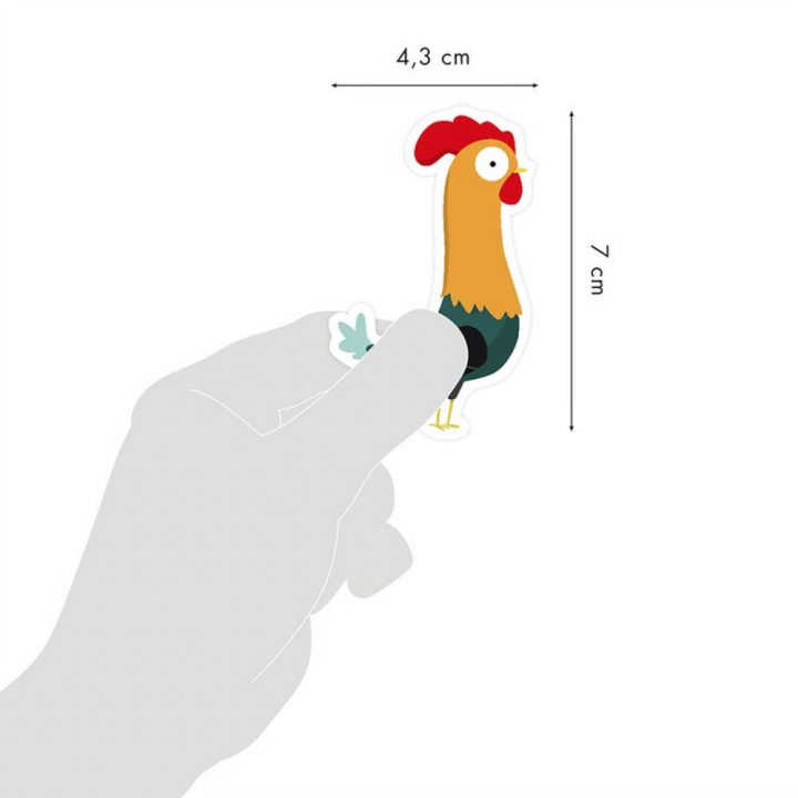 Gommettes Baby 14.8 x 21 cm 6 pcs Poules - Maildor - Rougier et Plé