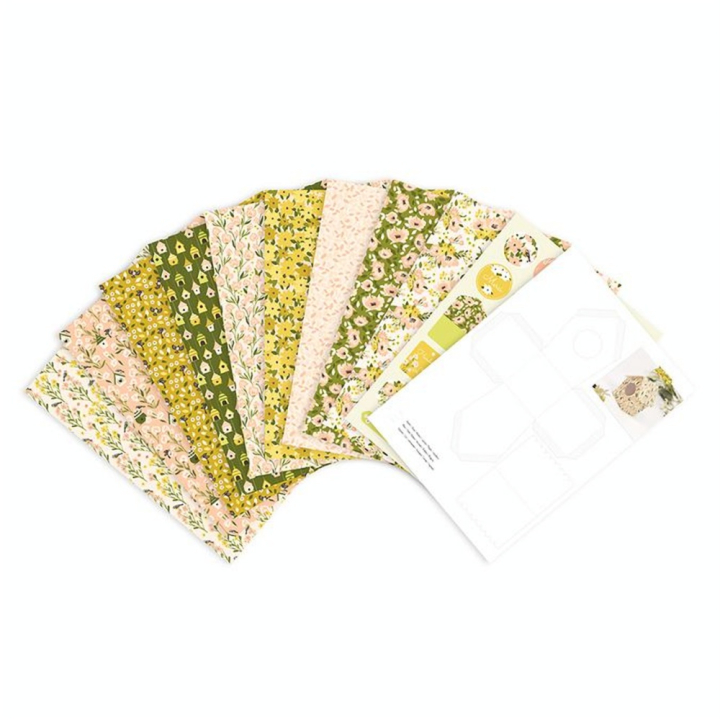 Papier imprimé A4 21 x 29.7 cm Bloc de 20 feuilles Printemps - Clairefontaine - Rougier et Plé