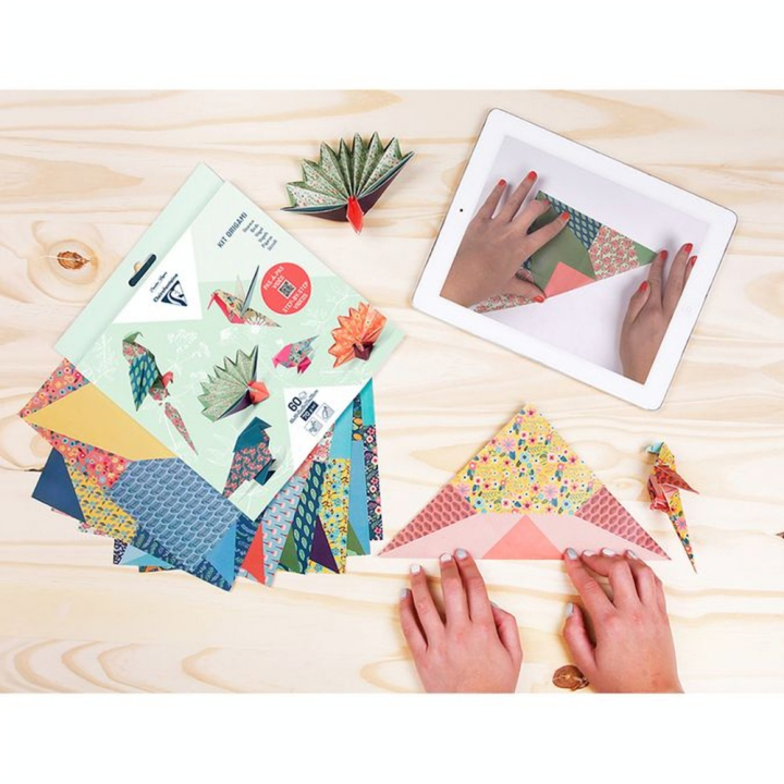 Papier Origami 60 feuilles 3 formats Oiseaux - Clairefontaine - Rougier et Plé