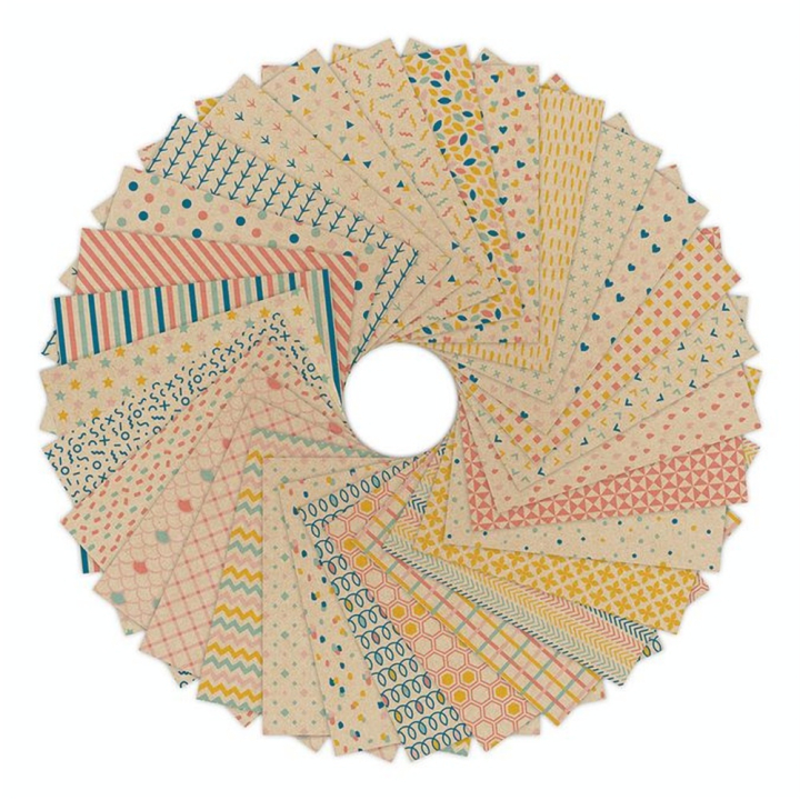 Papier Origami 60 feuilles 15 x 15 cm Krafty Color - Clairefontaine - Rougier et Plé