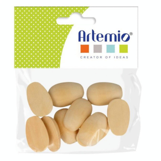 Demi Œuf en Bois 10 pcs 3 x 2 cm - Artemio - Rougier et Plé