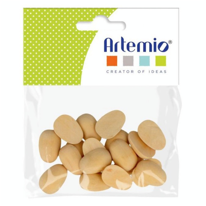 Demi Œuf en Bois 18 pcs 2.2 x 1.6 cm - Artemio - Rougier et Plé