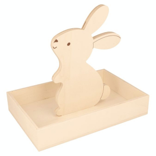 Plateau en Bois Lapin 25 x 17 x 4.5 cm - Artemio - Rougier et Plé