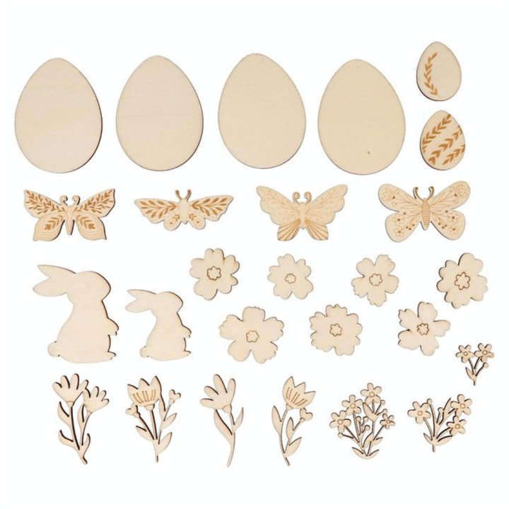 Silhouettes en Bois Mariposa 26 pcs - Artemio - Rougier et Plé