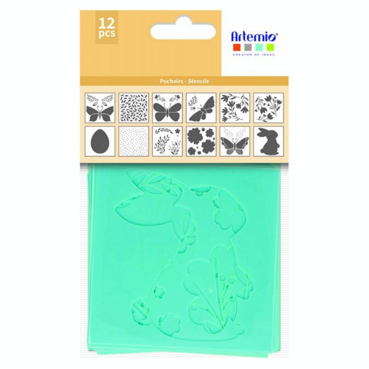 Pochoirs Mariposa 9 x 9 cm 12 pcs - Artemio - Rougier et Plé