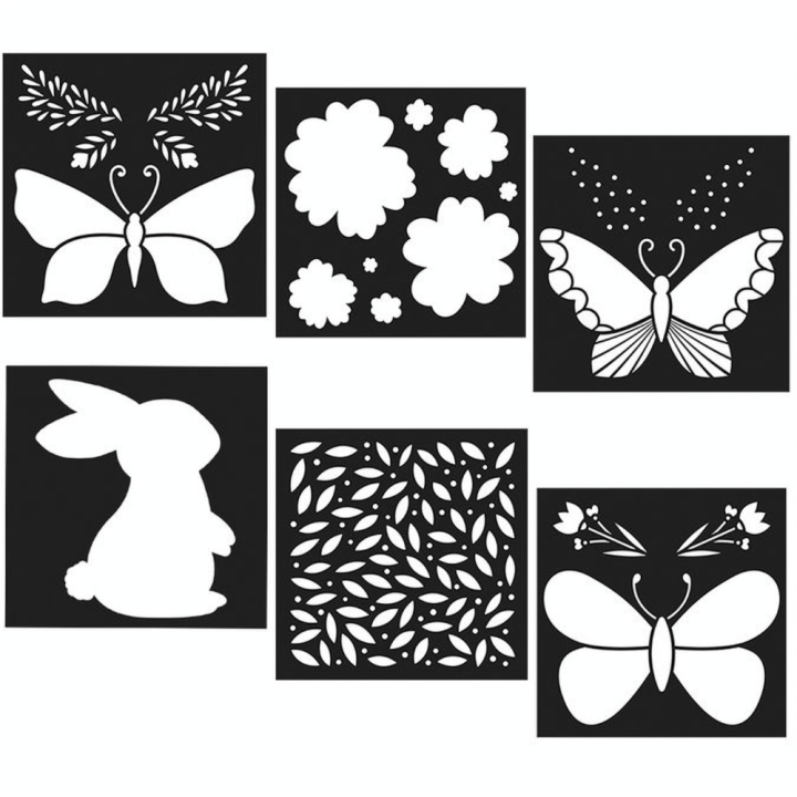 Pochoirs Mariposa 9 x 9 cm 12 pcs - Artemio - Rougier et Plé