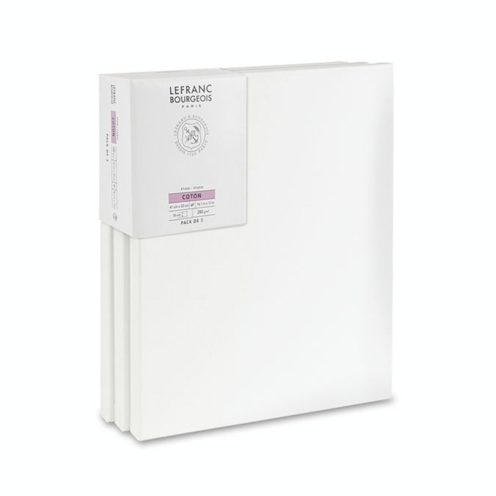 Lot de 3 Châssis Toiles Étude Coton 6F 41 x 33 cm - Lefranc Bourgeois - Rougier et Plé