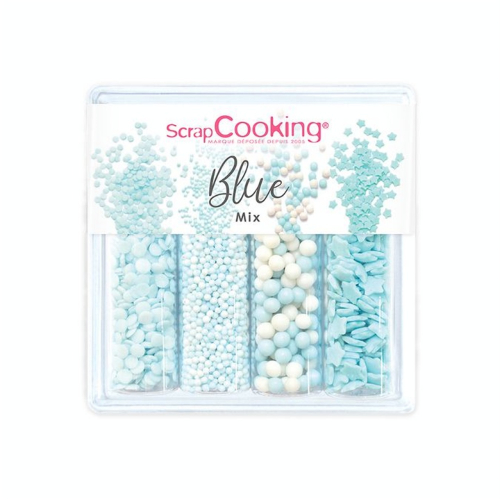 Décors Sucrés Blue Mix 64 g - ScrapCooking - Rougier et Plé