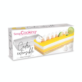 Cadre Pâtissier Inox Extensible 26-48 cm Rectangle - ScrapCooking - Rougier et Plé