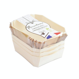 Mini-Moules en Bois 4 pcs + 8 Caissettes - Mirontaine - Rougier et Plé