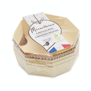 Mini-Moules en Bois 4 pcs 11 cm + 8 Caissettes - Mirontaine - Rougier et Plé