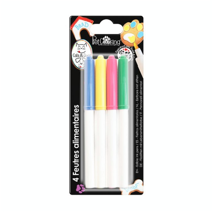 Feutres Alimentaires Cats & Dogs 4 pcs - PetCooking - Rougier et Plé