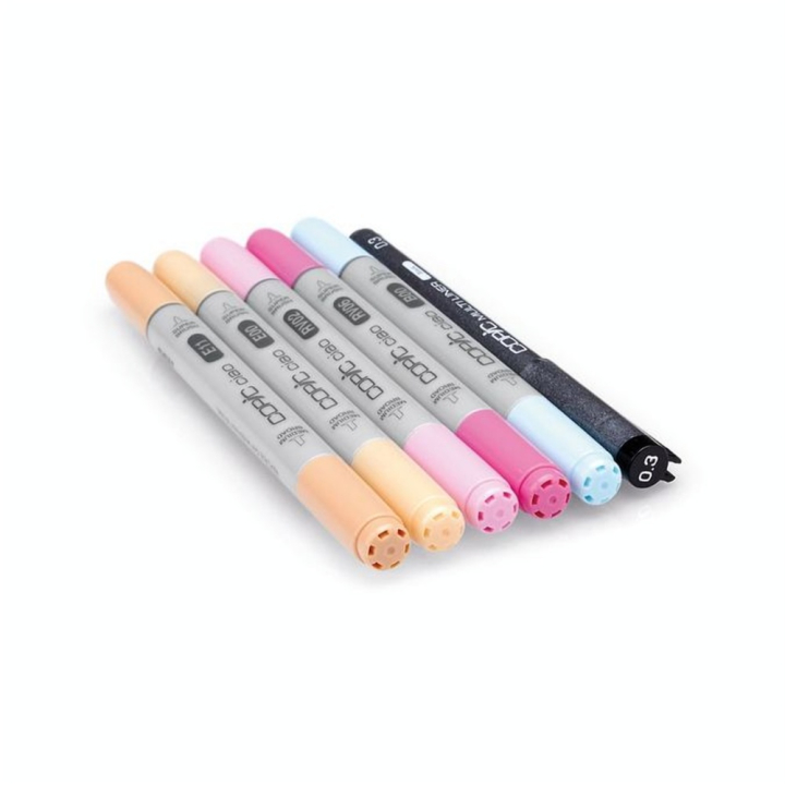 Marqueur Ciao Manga set 7 - 5 feutres + multiliner - Copic - Rougier et Plé
