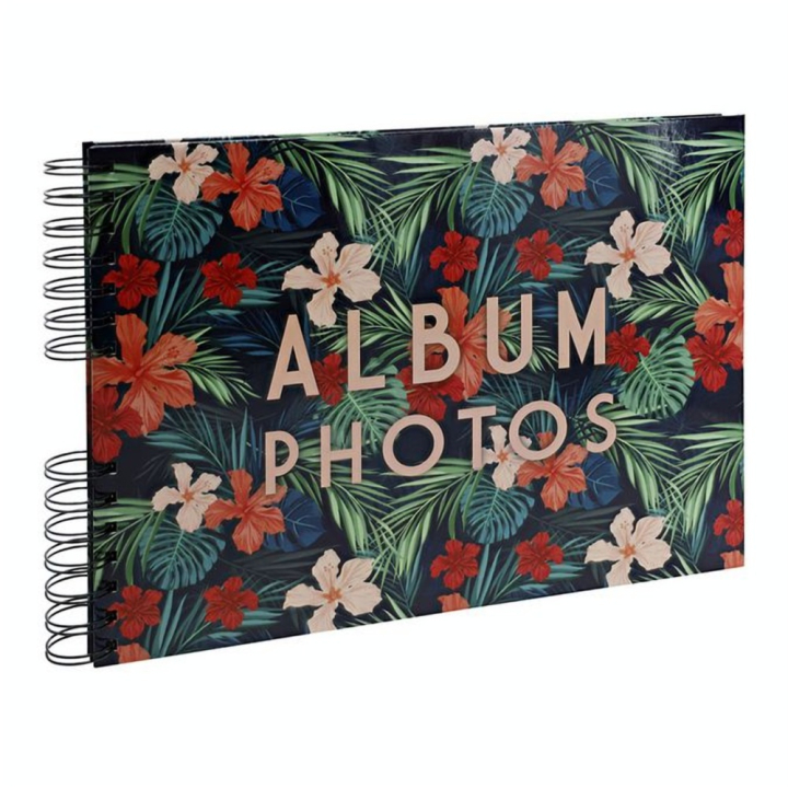 Album Photo à Spirales 50 pages noires 32 x 22 cm Tropical Fleur - Exacompta - Rougier et Plé