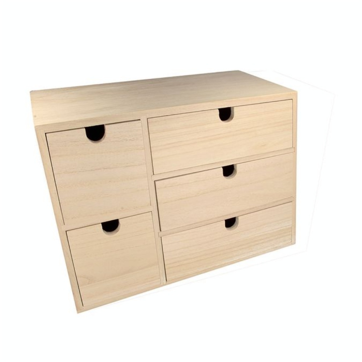 Meuble en Bois 5 tiroirs 35 x 15 x 26 cm - Artemio - Rougier et Plé