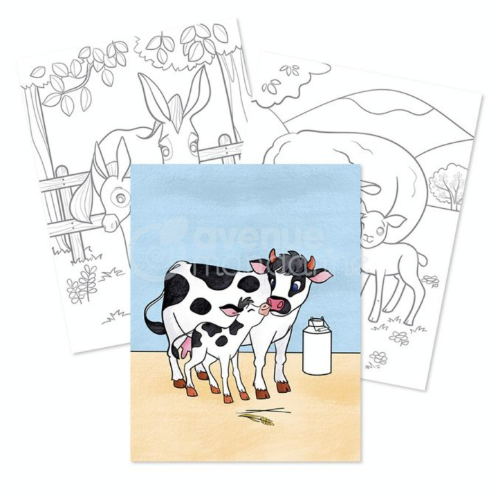 Carnet de coloriage Graffy Color Animaux de la ferme - Avenue Mandarine - Rougier et Plé