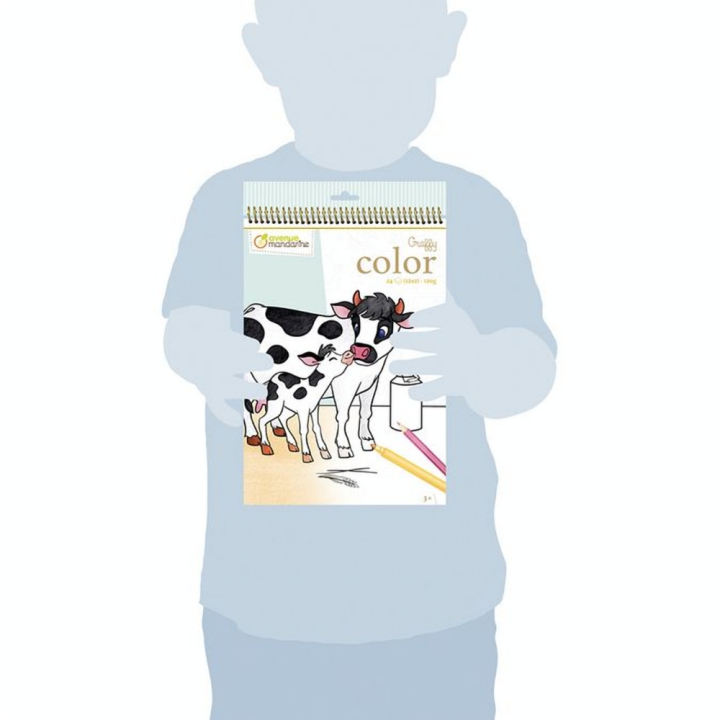 Carnet de coloriage Graffy Color Animaux de la ferme - Avenue Mandarine - Rougier et Plé