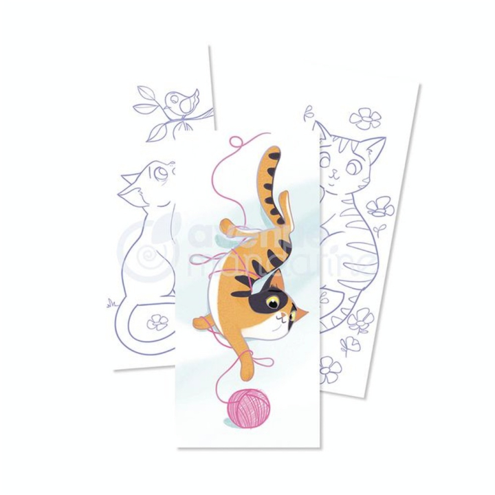 Marque-pages à colorier Graffy Bookmark Chats - Avenue Mandarine - Rougier et Plé