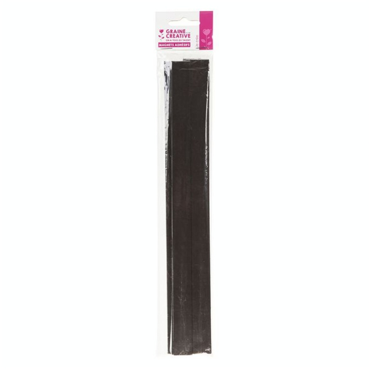 Bande magnétique autocollante 30 cm x 20 mm 10 pcs - Graine Créative - Rougier et Plé