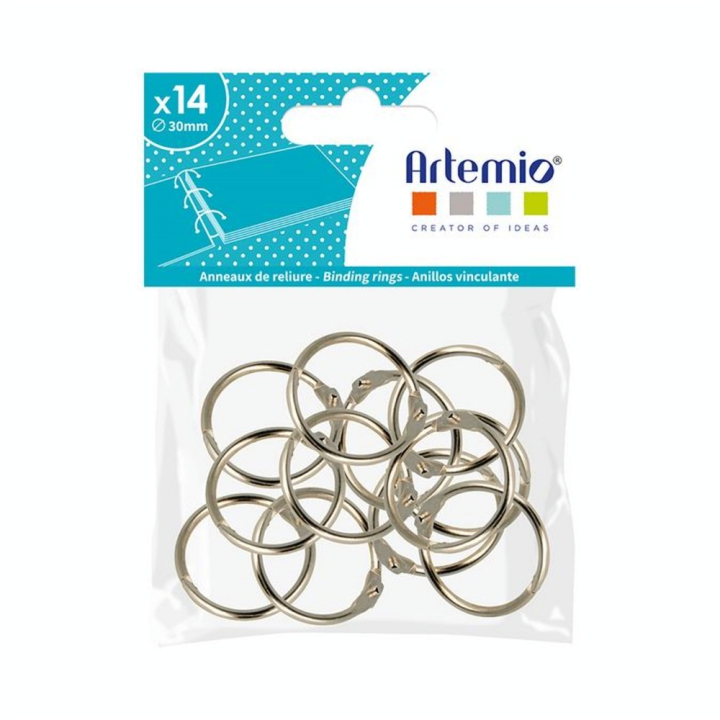 Anneaux de reliure Ø 3 cm 14 pcs - Artemio - Rougier et Plé