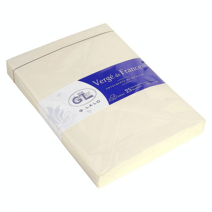 Enveloppe C5 Vergé de France Ivoire 25 pcs - G. Lalo - Rougier et Plé