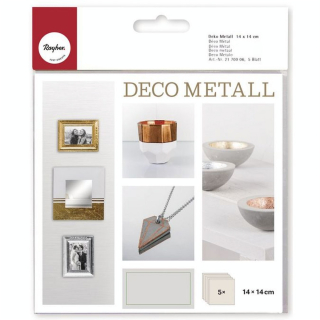 Feuilles à dorer Déco Métal Doré 14 x 14 cm 5 pcs - Rayher - Rougier et Plé