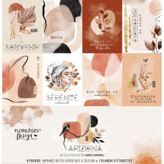 Papier à motifs set Arizona 8 pcs - Florilèges Design - Rougier et Plé