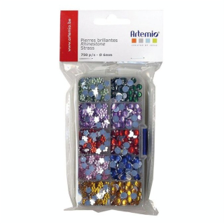 Strass Pierres brillantes 6 mm 750 pcs - Artemio - Rougier et Plé