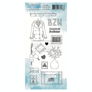 Tampon transparent 10 x 21 cm Évasion Bretonne 15 pcs - Chou & Flowers - Rougier et Plé