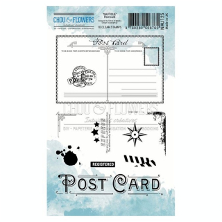 Tampon transparent A6 10 x 15 cm Post Card 10 pcs - Chou & Flowers - Rougier et Plé